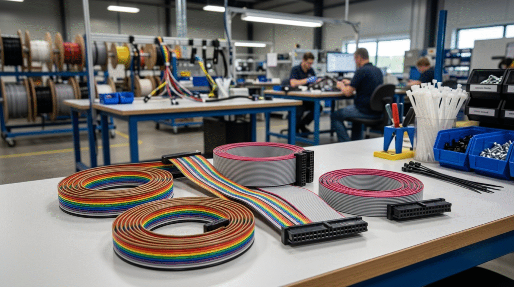 flat ribbon cable assemblies for compact electronics